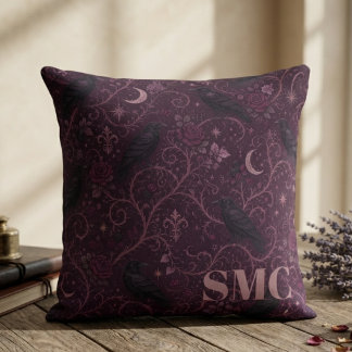 Raven Gotische Stemming Plum Kussen