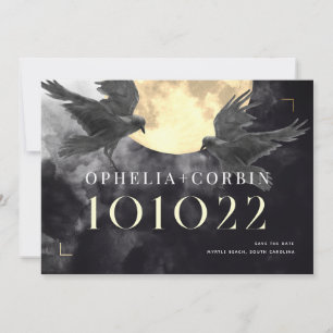 Raven & Gouden Maan Gotische Bruiloft Save The Date