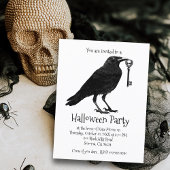 Raven Halloween Party Uitnodiging Briefkaart