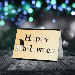 Raven Happy Halloween・Birthday Kaart