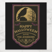 Raven Happy Halloween Wijn Etiket (Enkel label)
