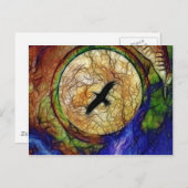 Raven Hawk Briefkaart (Voorkant / Achterkant)