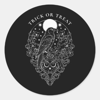 Raven Hemel Halloween Snoep of Mop Stickers