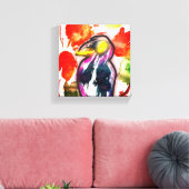 Raven herfst canvas afdruk (Insitu (Woonkamer))