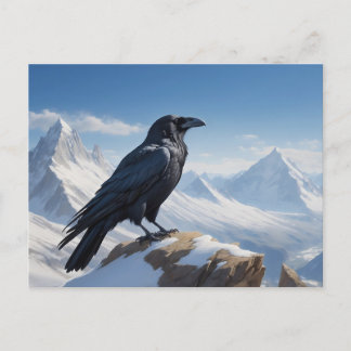 Raven high in the mountains briefkaart