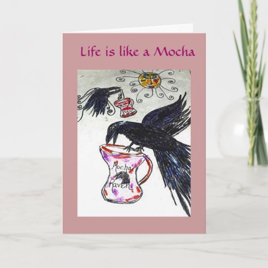 Raven houdt van Mochas Kaart (Voorkant)