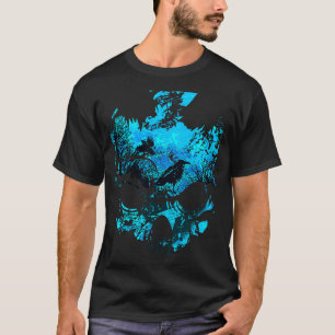 Raven Hugin Munin Skull Noorse Mythologie Mannen T-shirt