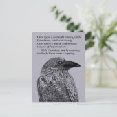 Raven Illustratie en gedicht samenvoegen Briefkaart (Staand voorkant)