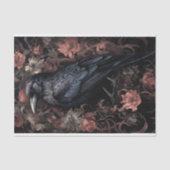 Raven in Bloemen 1 Decoupage Papier (Voorkant)
