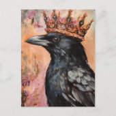 Raven in een kroon briefkaart (Voorkant)