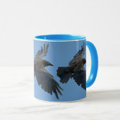 Raven in Flight Wildlife Lover Mok (Voorkant rechts)