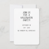 Raven in Pumpkin Patch Halloween-uitnodigingen Bedankkaart (Achterkant)