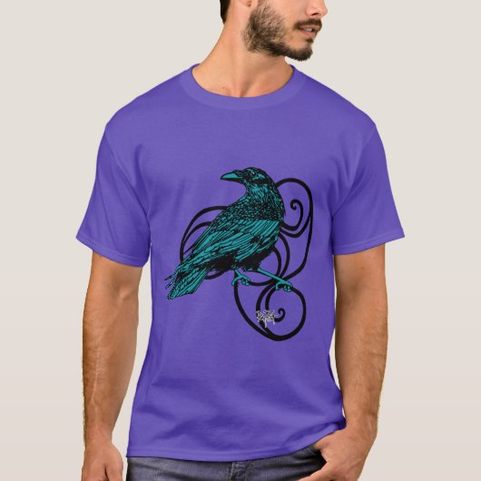 Raven in spiralen t-shirt (Voorkant)