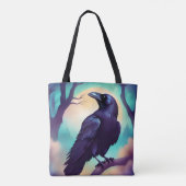 Raven in the moonlight Halloween  Draagtas (Achterkant)