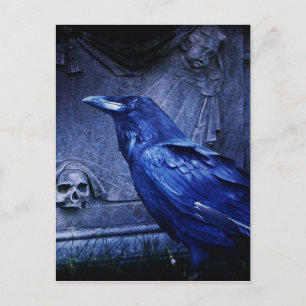 Raven in Tombstone Briefkaart
