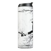 Raven in zwart en wit thermosbeker (Gedraaid links)