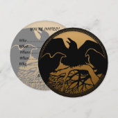 Raven Invitations Personalized Native Art Kaart (Voorkant / Achterkant)