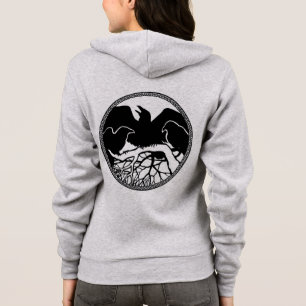 Raven Jacket Women's Raven/Crow Art Jacket Hoodie