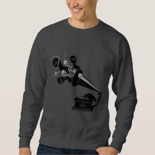 Raven jouant le sweatshirt des hommes de Victrola