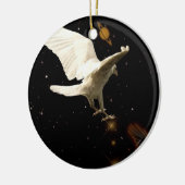 Raven kerstversiering keramisch ornament (Links)