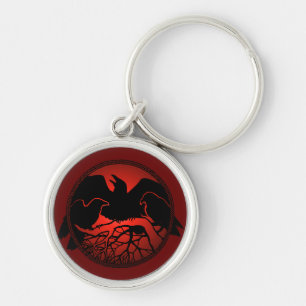 Raven Kunst Sleutelhanger Wilde Dieren Kraai / Rav