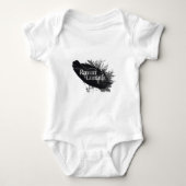 Raven Lunatic Fun Quote for Bird Lovers Feather Romper (Voorkant)