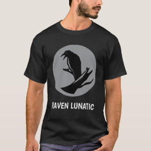 Raven Lunatic Moon Gothic Gothic Crow Bird T-shirt