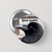 Raven Lunatic Ronde Button 5,7 Cm (Voorkant /achterkant)