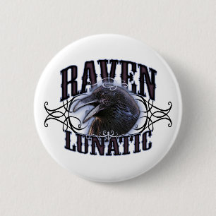 Raven Lunatic Ronde Button 5,7 Cm