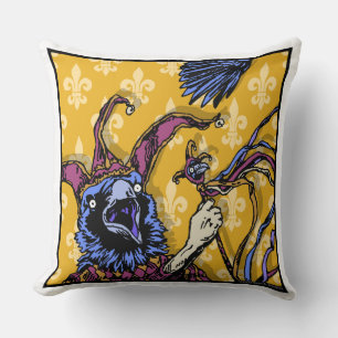 Raven Mad - Pop Gothic Nightmare Surreal Art Squar Kussen