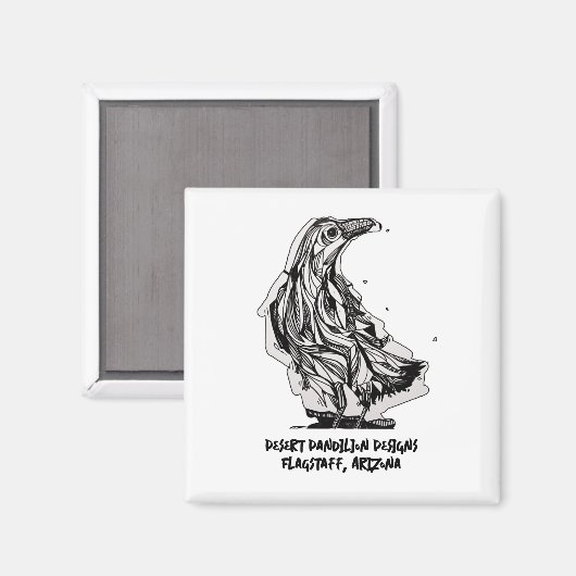 Raven Magnet par Desert Dandilion Designs (Recto/Verso)