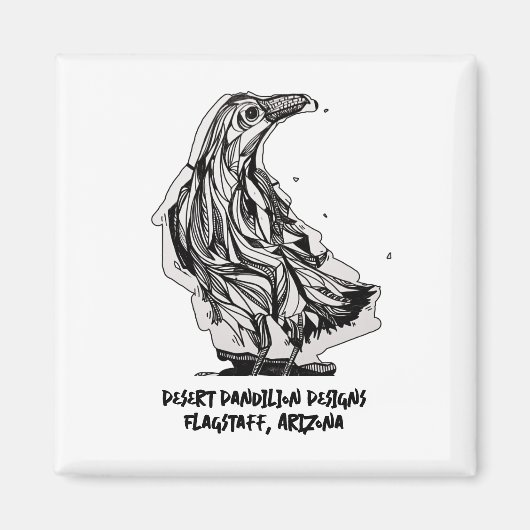 Raven Magnet par Desert Dandilion Designs (Devant)
