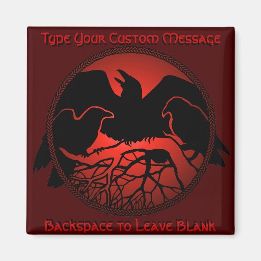 Raven Magnet Raven Personnalisé Fridge Magnet Cade (Devant)