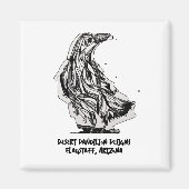 Raven Magnet van Desert Dandilion Design Magneet (Voorkant)