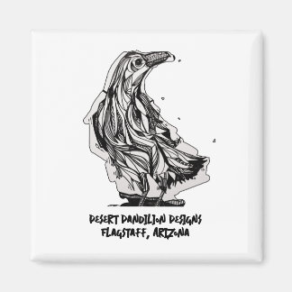 Raven Magnet van Desert Dandilion Design Magneet