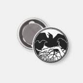 Raven Magnets Raven Native Art Fridge Magnet Gift Magneet (Voorkant / Achterkant)