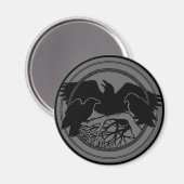Raven Magnets Raven Native Art Fridge Magnet Gift Magneet (Voorkant / Achterkant)