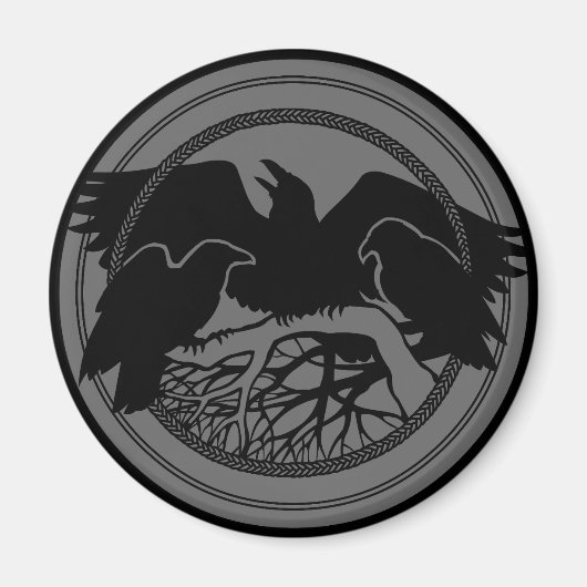Raven Magnets Raven Native Art Fridge Magnet Gift Magneet (Voorkant)