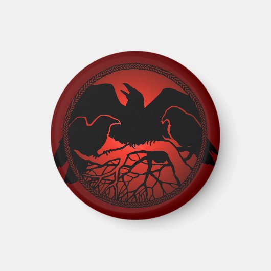 Raven Magnets Raven Native Art Fridge Magnet Gifte Magneet (Voorkant)