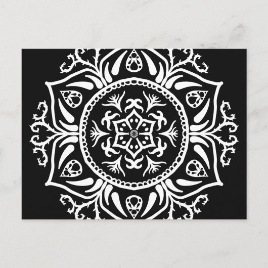 Raven Mandala Briefkaart (Voorkant)