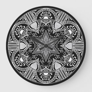 Raven Mandala Grote Klok