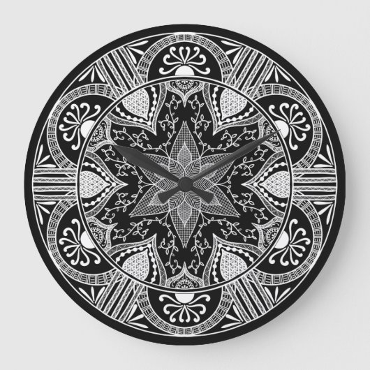 Raven Mandala Grote Klok (Voorkant)