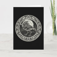 Raven Medaillon Snijwerk Kunst Vogel Natuur