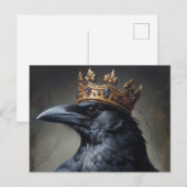 Raven met een kroon briefkaart (Voorkant / Achterkant)