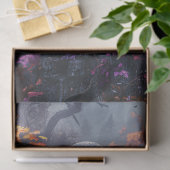 Raven met kleurrijke herfstbladeren Decoupage Tissuepapier (Geschenk)