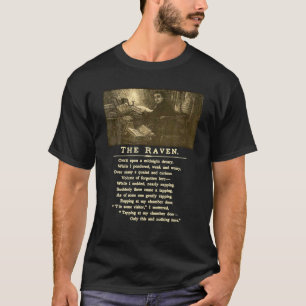 Raven Midnight Dreary Classic Literatuur Edgar All T-shirt