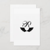 Raven Monogram - Creëer je eigen dank Bedankkaart (Voorkant / Achterkant)