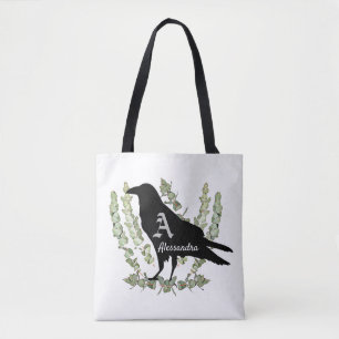 Raven Monogram Spirit Animal Totem Draagtas