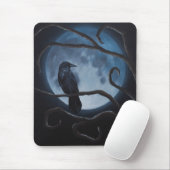 Raven Moon Crow Muismat (Met muis)