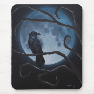 Raven Moon Crow Muismat
